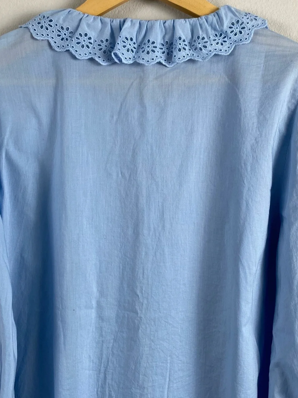 J. Crew Eyelet Trim Long Sleeve Button Up Shirt | Frozen Lake